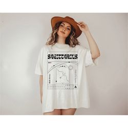 boho sagittarius shirt, sun and moon tee, gift for sagittarius, graphic zodiac t-shirt, astrology t shirt indie tee tren