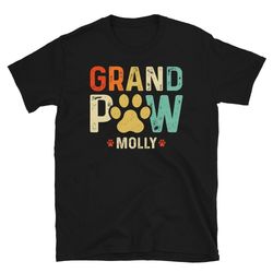 dog grandparents shirt, grandpaw gifts, custom dog grandpa with dog names, funny dog lover tshirt
