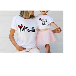 minnie and minnie me shirt, cute disney shirt, mom and her daughter matching tee, mother's day gift, minnie shirt, mommy