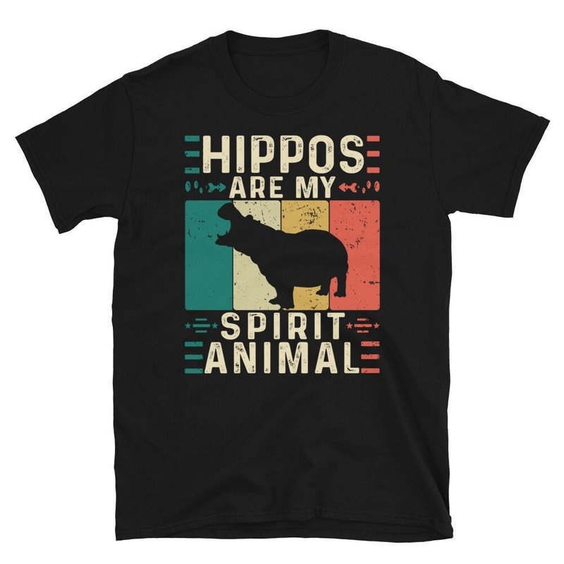 Hippo Lover Gift, Hippos Are My Spirit Animal Shirt, Vintage Hippo Shirt, Hippopotamus Shirt, Hippo Lover Shirt.jpg