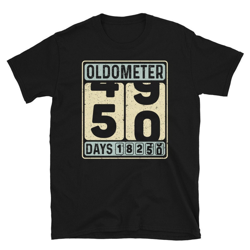 Oldometer 50 Tshirt, 50th Birthday Gift T-shirt, Born in 1973 Birthday Shirt, Funny 50th Turning 60 Years Bday Shirt.jpg