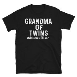 personalized grandma of twins shirt, twin grandma shirt, twin grandma gifts, custom grandma gigi nana grammy mimi of twi