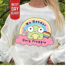no gender only froggie shirt, cute rainbow frog shirt, gay pride shirt, trans shirt shirt, lgbtq rainbow tee, graphic sh