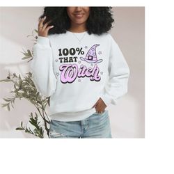 retro !00 that witch crewneck, fall design, witch vibes, vintage halloween sweater, fall sweatshirt ,autumn sweater, gho