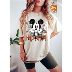 vintage comfort colors disney mickey halloween shirt, disney mickey shirt, mickey's not-so-scary halloween party, disney