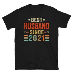 best husband since 2021 shirt, 2nd wedding anniversary gift for husband, 2 year wedding anniversary tee for him, married