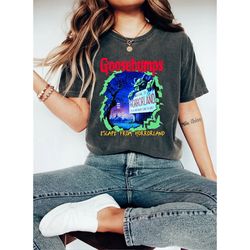 r.l.stine goosebumps comfort colors shirt, horrorland shirt, halloween shirt, halloween costumes, halloween party tee,