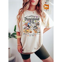 vintage comfort colors disneyland halloween trick or treat shirt, disney mickey & friends halloween, retro disneyland ha