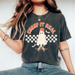 comfort colors retro halloween shirt, creep it real shirt, vintage ghost halloween shirt, witch shirt, retro fall shirt,