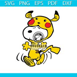 snoopy pikachu svg, trending svg, snoopy svg, snoopy lover, pikachu svg, pikachu lovers, costume svg, snoopy clipart, sn