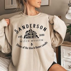 sanderson witch museum sweatshirt, sanderson sisters, halloween sweatshirt, witch sweatshirt, black flame candle sweater