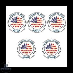 happiness is being a gigi american flag bundle svg, mothers day svg, gigi svg, nana svg, mom svg, mommy svg, grandma svg