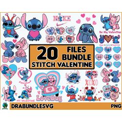 20 stitch valentine svg, stitch svg, lilo and stitch svg, love svg, valentines day svg, stitch png, valentine stitch svg