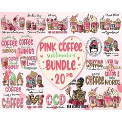 20 valentine coffee png bundle, valentine coffee png, valentine drinks png, latte drink png, coffee lover, valentine ins