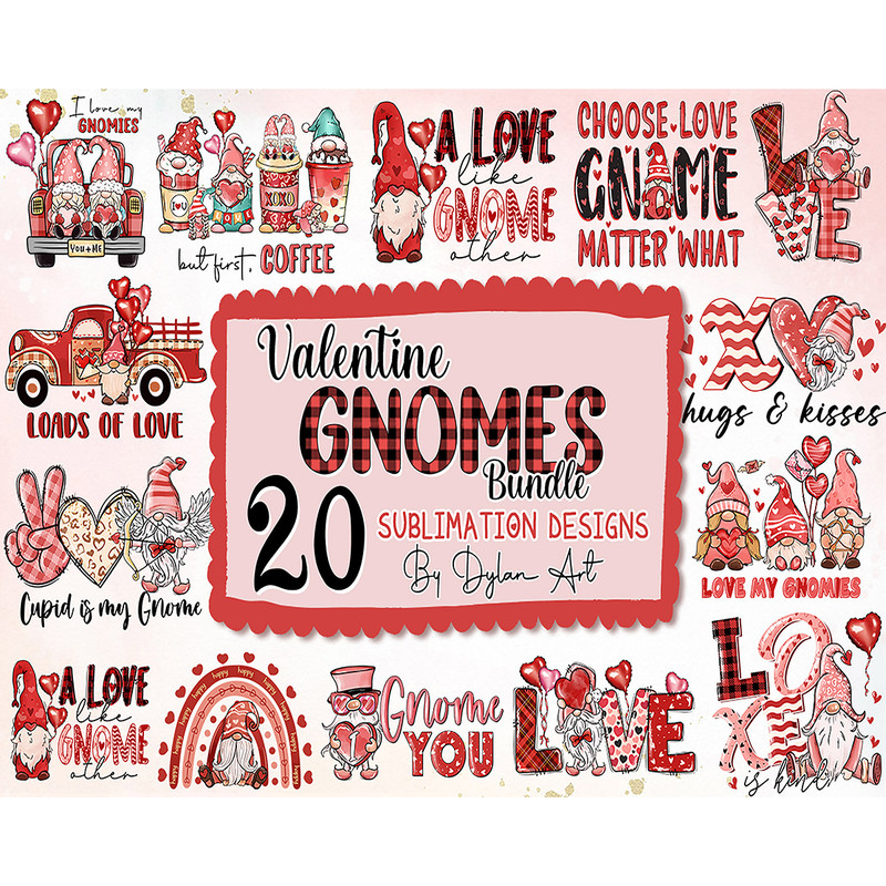20 Valentines Day Gnomes Png Sublimation Design, Valentine's Day Gnome Png, Valentines Day Png, Gnome with Heart Png, Love Gnomes Png Instant Download.jpg