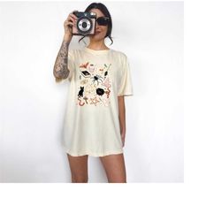 retro halloween comfort colors shirt, halloween doodle shirt,vintage halloween shirt,trick or treat,retro fall shirt, fa
