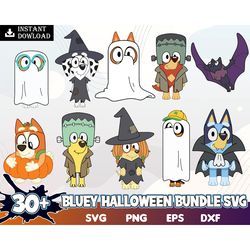 30 bluey halloween svg, bluey vector, bluey alphabeth, bluey halloween cutfile, bluey clipart, bluey halloween bundle in