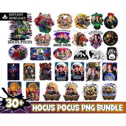 30 hocus pocus bundle png, hocus pocus png bundle, bunch of hocus pocus, halloween design, happy halloween bundle instan