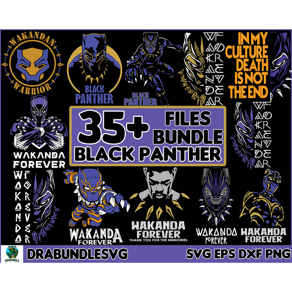 35 Black Panther 2 SVG Bundle, Superheroes SVG, Marvel Black Panther SVG,Black Panther, Black Panther SVG, Black Panther Clipart Black Panther cut file, Black P