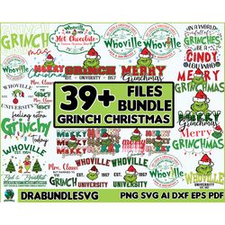 39 grinchmas png bundle, merry grinchmas svg & png, christmas movie, funny christmas png, grinchmas, digital instant dow