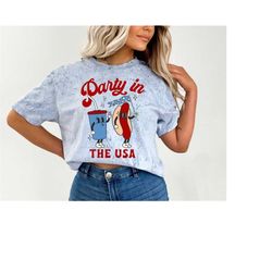 retro usa tie dye comfort colors shirt,tie dye usa , hot dog retro fourth shirt, 4th of july shirt,america patriotic shi