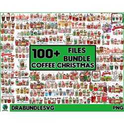 100 christmas coffee latte png, christmas coffee png, christmas bundle, snowman reindeer, pink christmas coffee png,prin