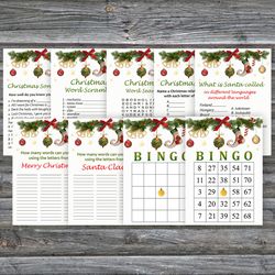 Christmas party games bundle,Printable Christmas Party Game Pack,Christmas decorations Christmas Trivia Game Cards