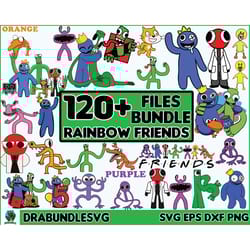 120 rainbow friends svg, rainbow friends svg, rainbow friends png, cutting file, roblox cut file, cricut, plotter, trans