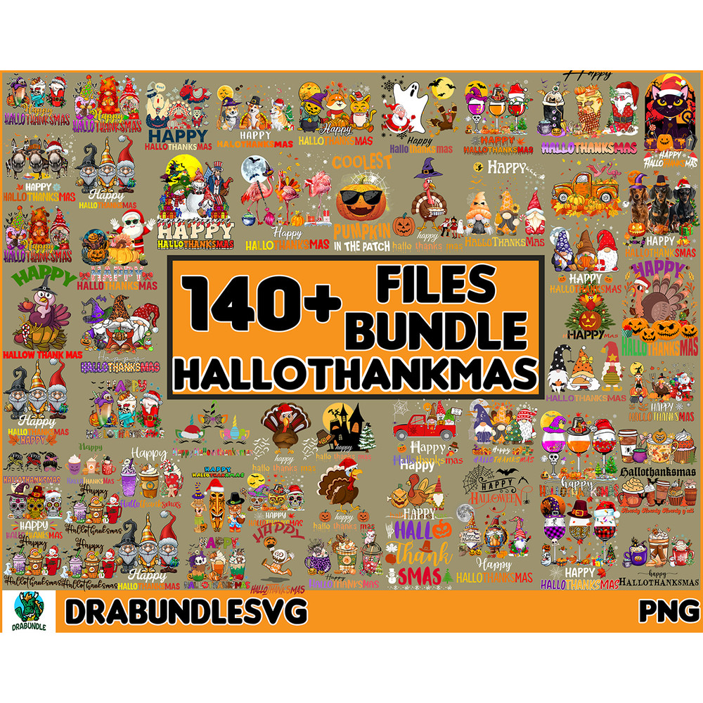 140 Happy Hallothanksmas, Happy Hallothanksmas PNG, PNG files, Clipart, Clip art, Happy Hallothankmas, Holiday Clipart, Holiday PNG, Sublimation Instant Downloa