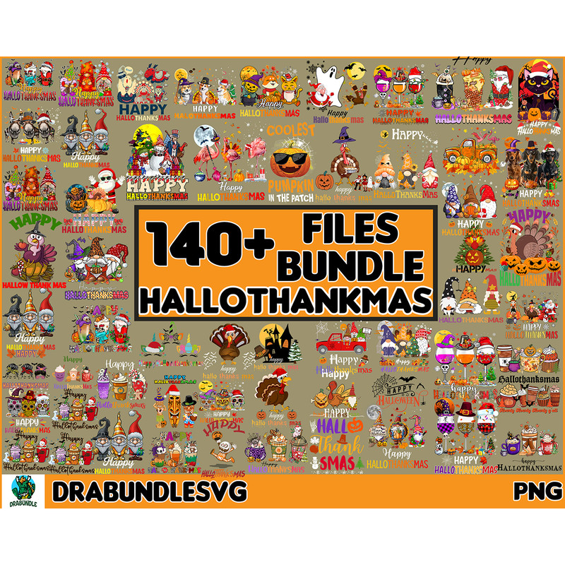140 Happy Hallothanksmas, Happy Hallothanksmas PNG, PNG files, Clipart, Clip art, Happy Hallothankmas, Holiday Clipart, Holiday PNG, Sublimation Instant Downloa