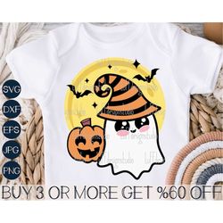 Baby Halloween SVG, Girls Cute Ghost SVG, Boys Boo SVG, Pumpkin Svg, Spooky Season Png, Files for Cricut, Sublimation De