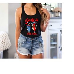retro party in the usa tank top, 4th of july tank, retro funny fourth tank, womens 4th of july tank, america patriotic t