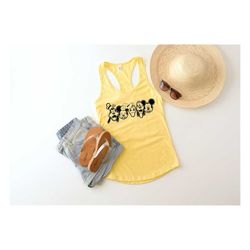 retro mickey and friends matching tank top, walt disney world tank, disney mickey minnie donald goofy tank top