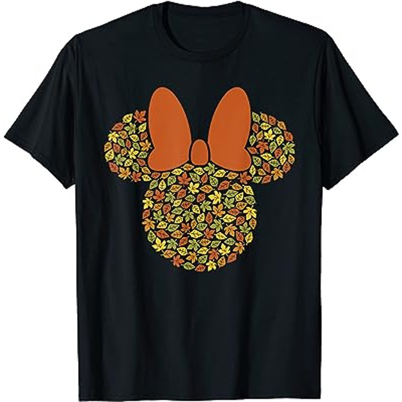 Minnie Mouse Icon Autumn Fall Leaves T-Shirt.jpg