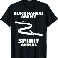 black mambas are my spirit animal scary snake t-shirt