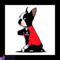 womens boston terrier tattoos i love mom mothers day svg