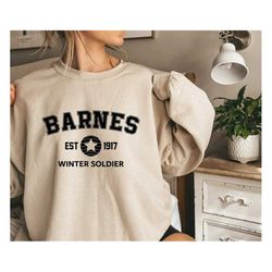 barnes 1917 sweatshirt, bucky barnes sweatshirt,winter soldier sweater, avengers sweatshirt, sebastian stan, marvel swea