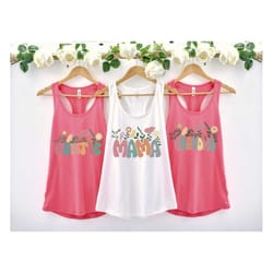 mama auntie grandma tank top,mimi shirt, baby announcement gift, family shirt, gift for auntie, nana gift, gift for mama