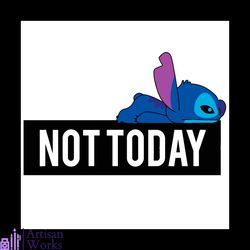 disney stitch not today art disney character cartoon fictional animal svg
