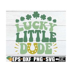 lucky little dude, kids st. patrick's day svg, boys st. patrick's day svg, boys st. patrick's day shirt svg png, st. pat