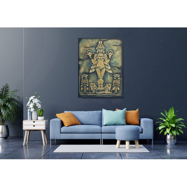Goddess Inanna Astarte Original Art Spiritual Artwork Feminine Art Oil Painting.jpg