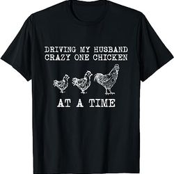 crazy chicken lady funny chicken t-shirt