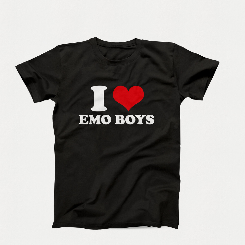 I Love T-Shirt, I Heart Emo Boys T-Shirt Design, Bespoke I LoveHeart Tee, I LoveHeart Emo Boys Graphic Tees, I LoveHeart Gift For HimHer.jpg