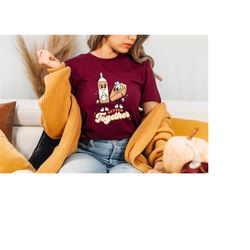 pumpkin pie whipped cream better together shirt, retro style fall shirt, cute thanksgiving tee, cozy thanksgiving, famil