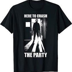 michael myers here to crash the party t-shirt