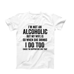 funny drinking t-shirt, alcoholic wife t-shirt, drinking partner tee, alcohol humor tee, husband of an alcoholic, matchi
