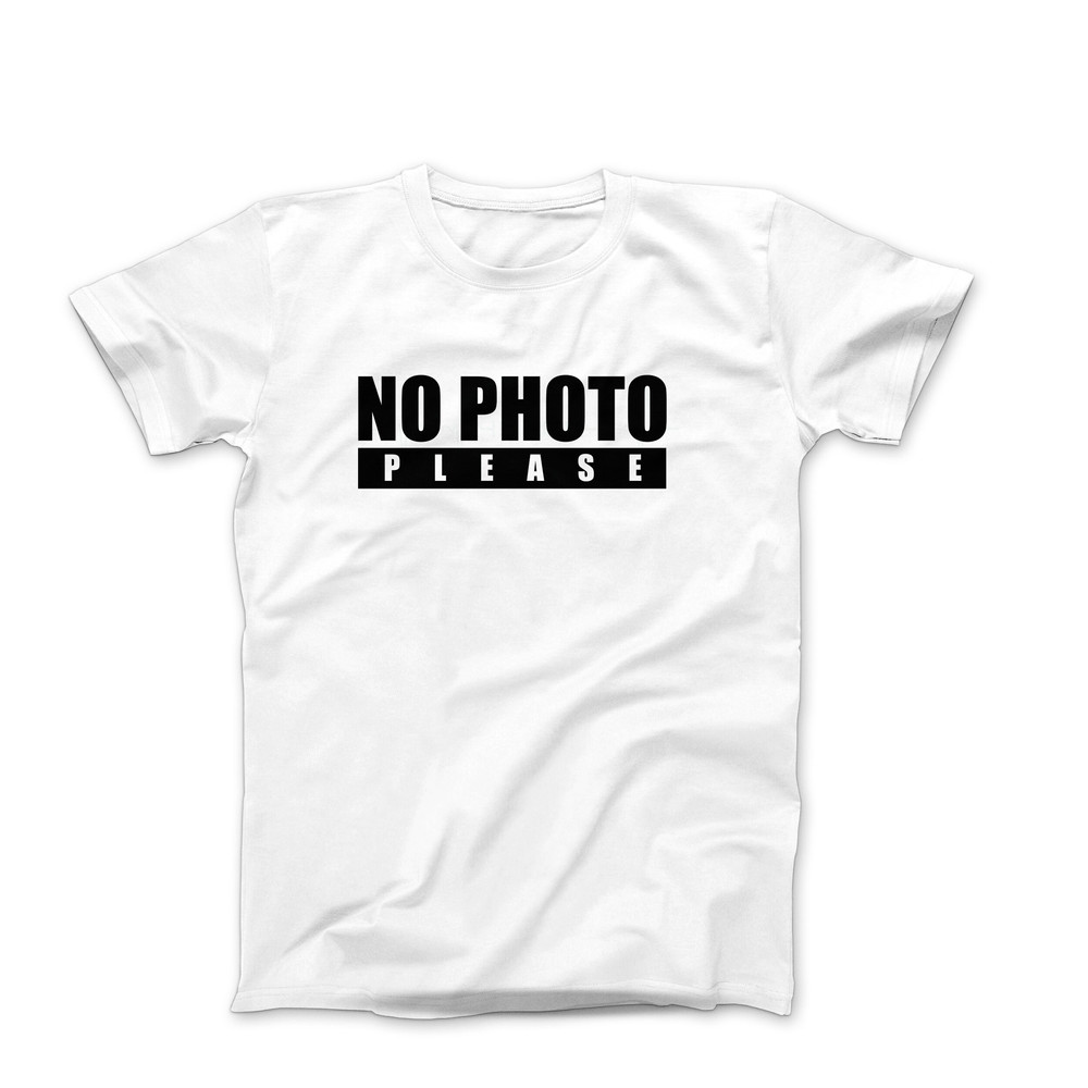 Funny T-Shirt, No Photo Please, No Photography, No Cameras Please, Funny Paparazzi Shirt, Funny Gift Idea For Her Him, Funny Slogan Shirt.jpg