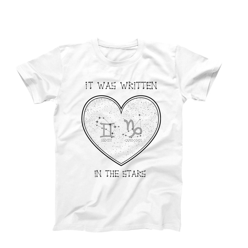 Gemini and Capricorn Zodiac Sign, Couples Matching Shirt, Love Compatibility T-Shirt, Matching His and Hers Shirt, Matching Couples Shirt.jpg