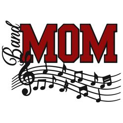 band mom vector music logo svg, happy mothers day svg
