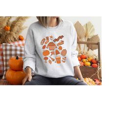 all about fall doodles shirt, cute fall tee, cozy thanksgiving, family thanksgiving shirt, fall lover tshirt, fall leave